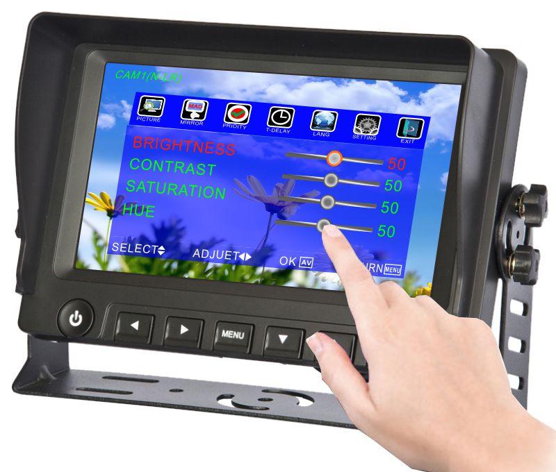 DF-7220512 Ryggekamerasett med 7 Digital pekeskjerm 7" Ryggekamerasett med høykvalitets Pekeskjerm ( Touch ) Med dette systemet kan alle valg gjøres direkte ved å trykke på skjermen.