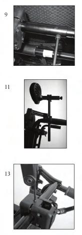 Løsne skruene på teleskopstaget med en 5 mm unbrako nøkkel og trekk ut til ønsket bredde. 7.