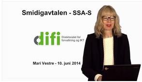 Testing i smidigavtalen (SSA-S) Seniorrådgiver Mari Vestre, Difi Testdagen ODIN 24. september 2014.