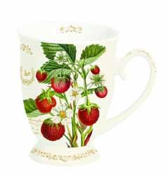 Blomster i sarte farger 2x300 ml. Italiensk design. Fine bone China.