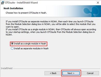 under ett enkelt OTOsuite-ikon i Noah/OTObase.