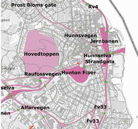 Illustrasjon fra arbeidet med gå-strategi for Gjøvik.