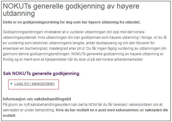 Søkerportal