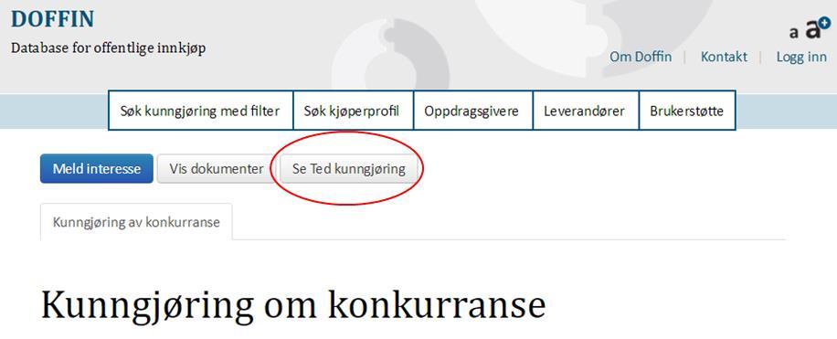 Finn kunngjøringen på Doffin.