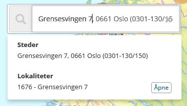 8. Søk etter lokaliteter 8.1 Hurtigsøk Hurtigsøk finner du i kartet på hovedsiden og for pålogget brukere i kartene under arkfanene prøvepunkter og Forurenset område.