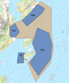 Overlapper 99% med fiskefelt etter torsk Ligger utenfor område for marin verneplan 2-1 Kjøtta - Kjøttakalven et svært viktig friluftsområde for befolkningen i ligger 4-5 km unna 1-3 Overlapp med