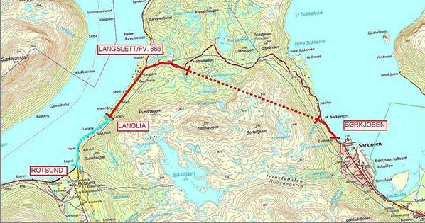 E6 Sørkjosfjellet Dagens veg på strekningen Langslett Sørkjosen har stedvis dårlig geometri og stor stigning, og er