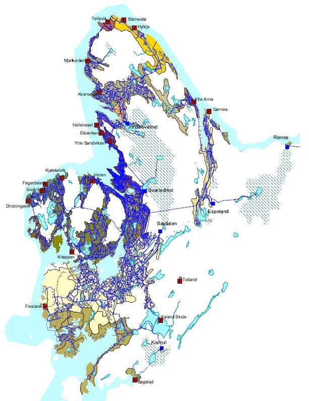 Bergens tettbebyggelser Bergen er mindre by