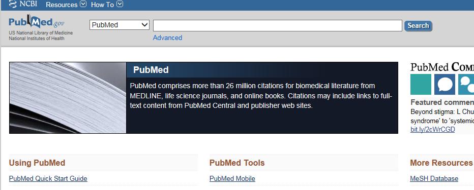 1. Fra PubMed: gå inn i