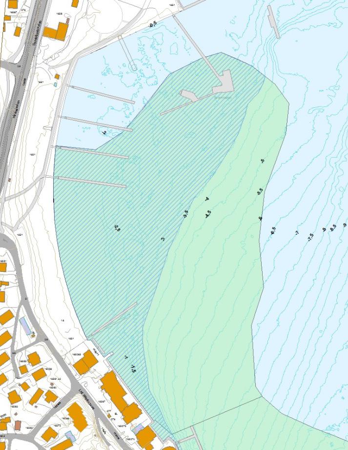 Side 23 av 48 5.2.4 Ulabrand - Hjertnes Området Ulabrand - Hjertnes er småbåthavn I området Ulabrand - Hjertnes er det identifisert tilgrensende kvikkleireområde på land (DNV GL, 2016a).
