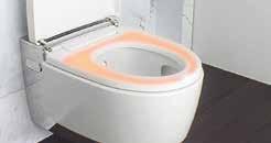 Toalettsetevarme Det ergonomisk utformede toalettsetet er produsert i kvalitets-duroplast og har integrert oppvarming.