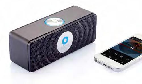 593 3W Bluetooth-høyttaler og powerbank Bluetooth-høyttaler med innebygd powerbank i et ABS-etui.
