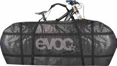 akslinger y Ekstra beskyttelse for skiver/nav y Passer i hjulrommene på EVOC Bike Travel Bag y 70x5 cm (road bike) 75x5 cm (MTB bike) y Passer til 29 hjul