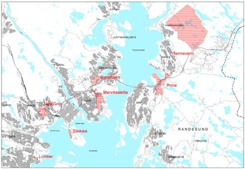 Valg av sted En konkurranse ble utlyst der spesielt utvalgte utbyggingsområder ble invitert til