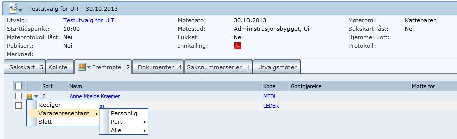 13. Klargjøre møteprotokoll Klikk på menyen ved fanen Sakskart og velg Klargjør protokoll Dokumentene klargjøres og kontrolleres, dialogboksen under skal