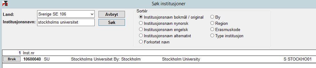 Søke opp