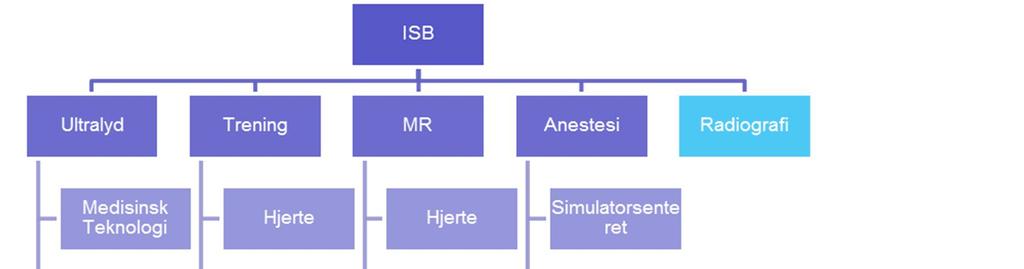 Figuren viser kun et forslag der ulike UE og klinikkmiljø fra sirkulasjonsgruppen plasseres inn i de fire andre fagenhetene som eksisterer i dag ved ISB.