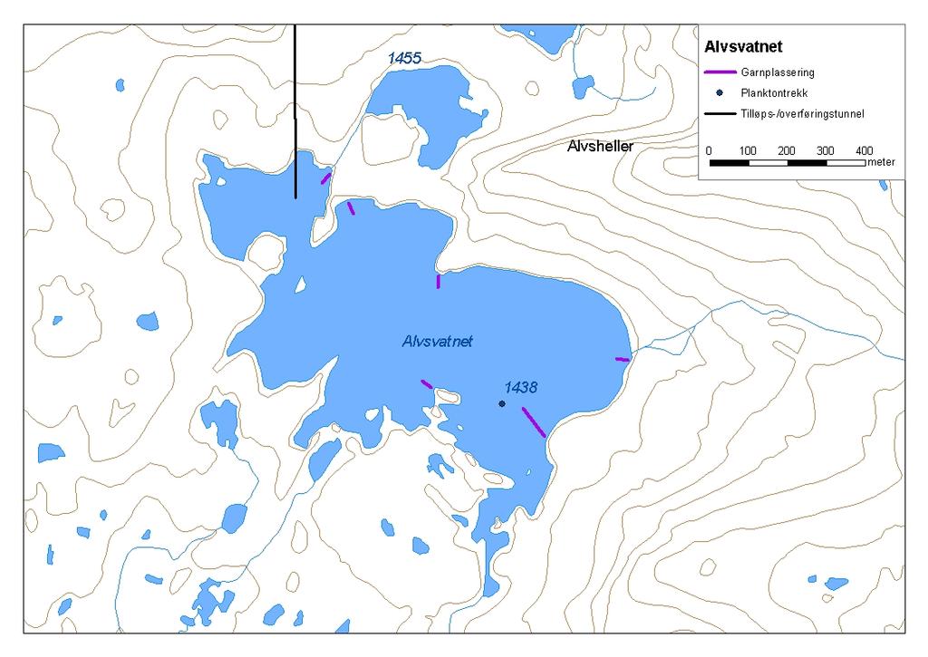 .. Alvsvatnet Alvsvatnet (innsjønummer 5) ligg i Aurlandsvassdraget i Aurland kommune (figur ).