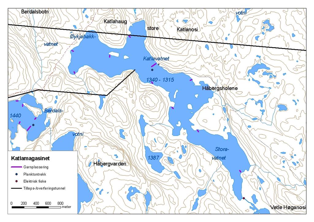 ..5 Katlamagasinet Katlamagasinet (innsjønummer 3868) ligg i Aurlandsvassdraget i Aurland kommune (figur ), og er eit resultat av at Storavatnet, Katlavatnet og Øykjabakkvatnet er regulert til eitt