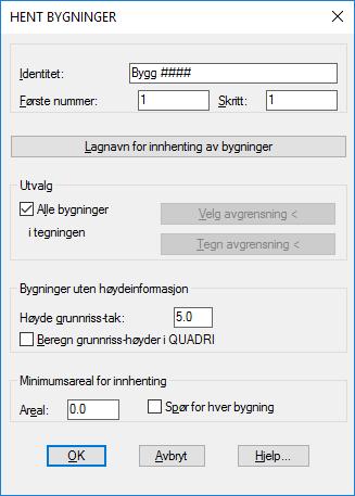 Da blir byggene nummerert «Bygg 0001», «Bygg 0002».