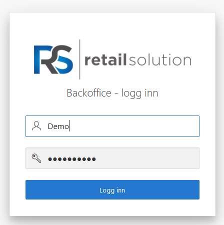 3 1 Logge inn på Backoffice. Start nettleseren din. Vi anbefaler Chrome. Lim inn følgende url eller trykk på linken under her https://backoffice.retailsolution.no/ Logg inn med brukernavn og passord.