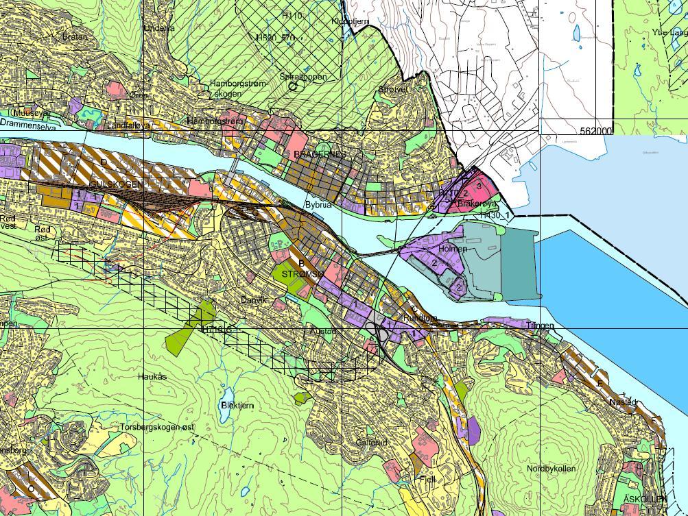 1. Bakgrunn og overordnede sammenhenger Transformasjonsområde F i kommuneplanens arealdel Transformasjonsområdene = potensielle