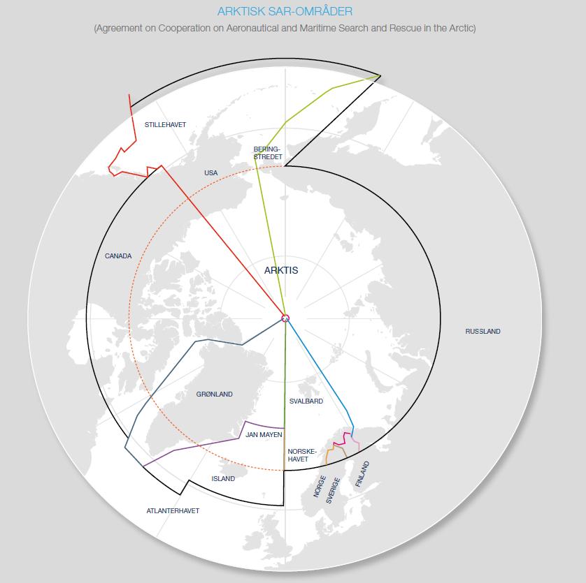 SAR-avtalen for Arktis av 2011 Formelt rammeverk for samarbeid om fremtidens beredskap i Arktis undertegnet av medlemslandene i Arktisk