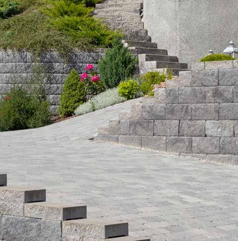 BELEGNINGSSTEIN: Herregårdstein, gråmix MUR: