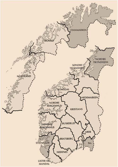 Amtsgrensene 1866 Regionreform -