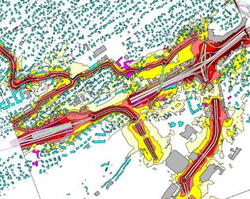 65 db for 25 % av beboerne sammenliknet med 2017 Grenseverdiene for luftkvalitet i forurensningsforskriften