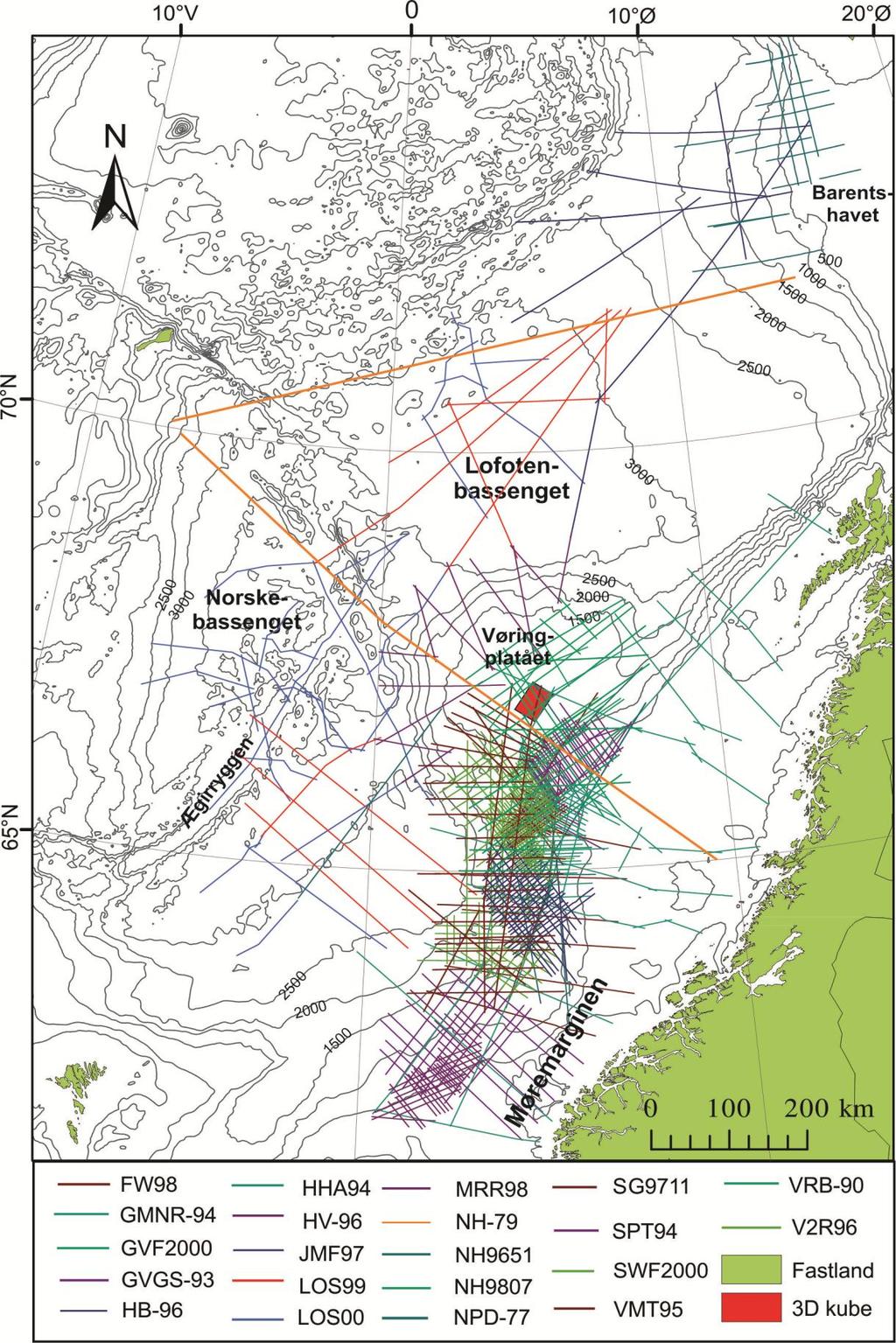 Data og metoder Multikanals seismiske data Figur 3.1.