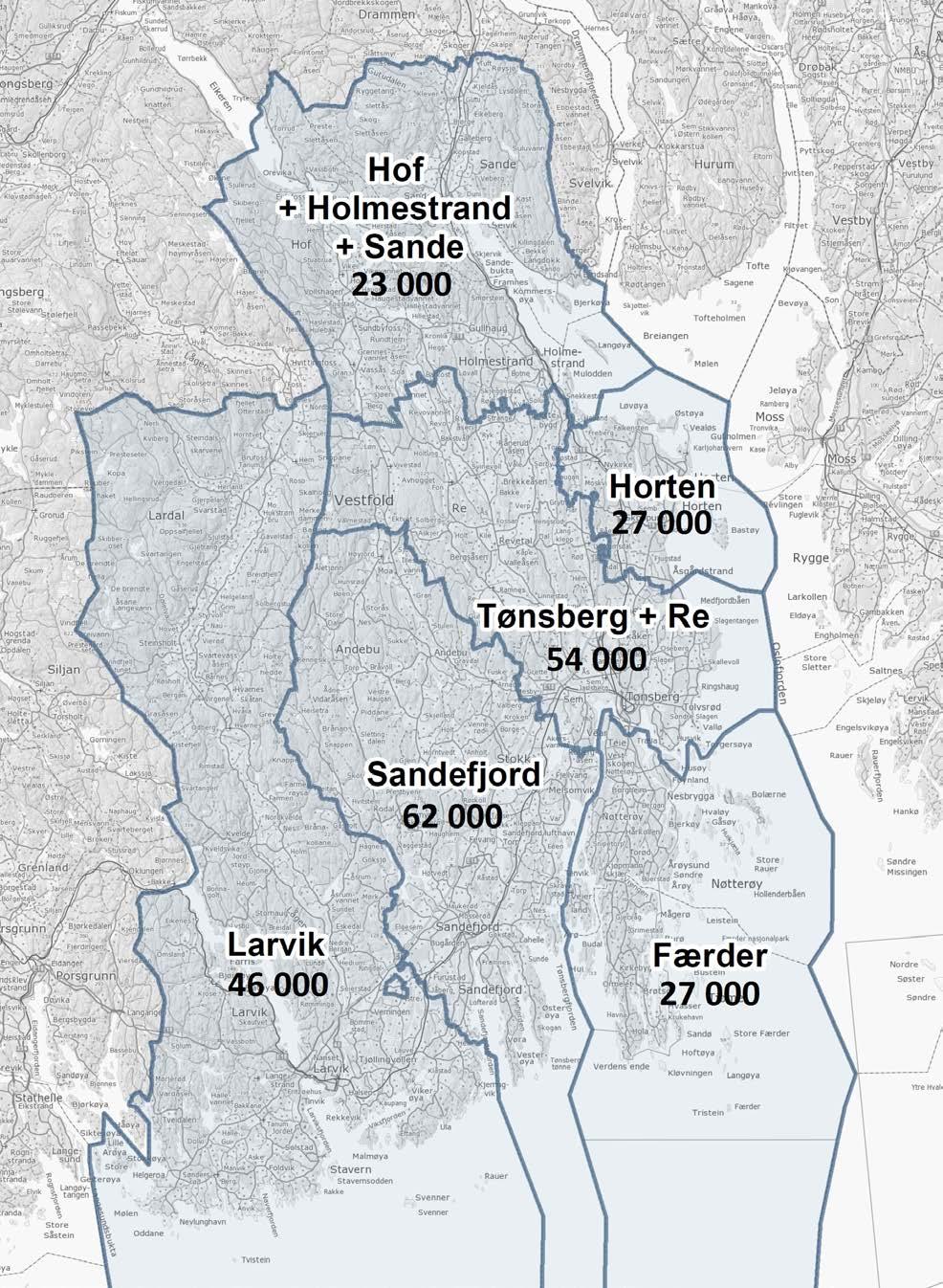 VEDLEGG: VESTFOLD FRA 2020 SLIK KOMMUNENE SELV HAR TEGNET KARTET, OG MED FYLKESMANNENS ANBEFALING OM AT