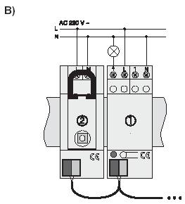Montasje og tilkopling Trykk koplingsaktuatoren på kapselskinnen REG og kople den til som vist i figur B. Forbind apparatet med radiomottakeren hhv.