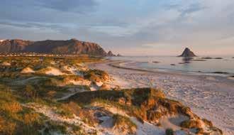 On the island of Andøya you can wander along some of Norway s most beautiful beaches and look out over the still waters of the ocean with the midnight sun as your sole companion.