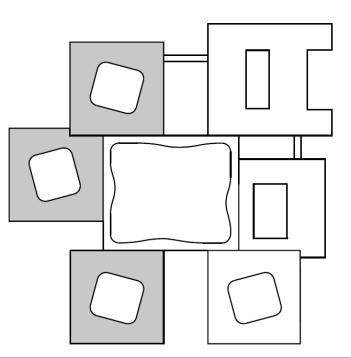 Figur 8 Overordnet kommunikasjon Figur 9 Sengebyggene - Bygg A og B Bygg A og B er sengebygninger og ligger plassert vest for kollektivaksen.