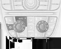 124 Klimastyring Oppvarmet bakrute Ü 3 32, oppvarmede seter ß 3 40, oppvarmet ratt * 3 82. Automatisk drift AUTO Viftehastigheten i automatisk modus kan endres i menyen Innstillinger.
