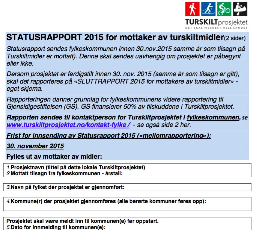 STATUSRAPPORT Sendes