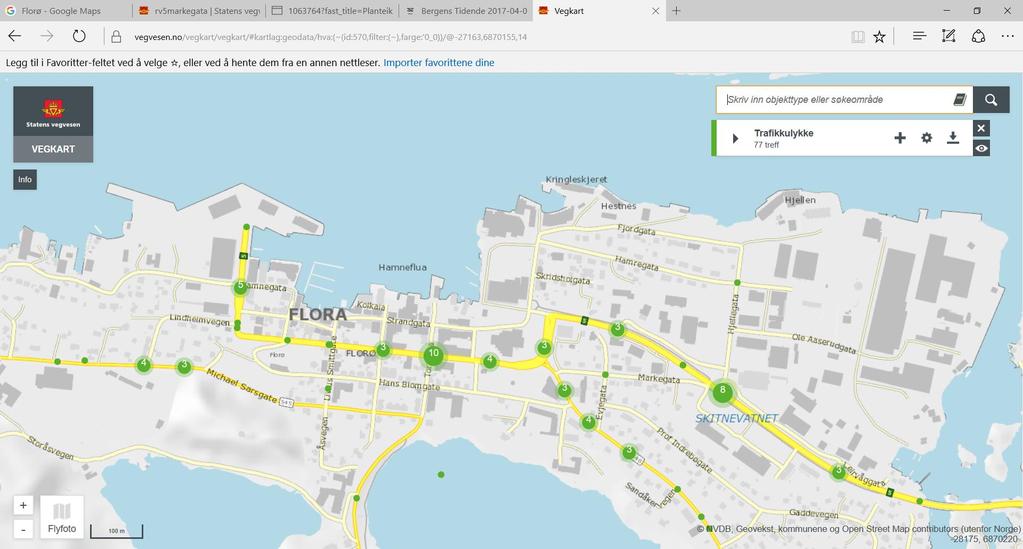 2 INNHALD OG AVGRENSNING Trafikkanalysen omfattar vurderingar av trafikkmengder og trafikale verknader av dei 3 utbyggingsalternativa for Rv.5 gjennom Florø sentrum (Alt. 1, Alt. 2, Alt. 3).