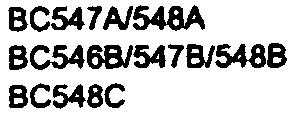 , B BC547, A, B, C BC548, A, B, C ELECTRICAL CHARACTERISTlCS (TA = 254Cuflless