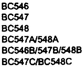 0 V) BC54 7A/548A B/547B/548B BC548C (IC = 2.0 rna. VCE = 5.0 V) ('c =0, BC547.