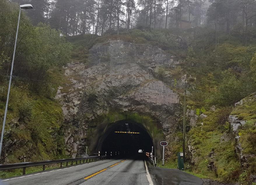 NOTAT Side 2 av 3 Figur 1: Påhugg nord for Skjeggestadtunnelen Ved etablering av portal for påhugg nord må den nye portalen være lang nok til å fungere som oppsamlingspunkt for nedfall av stein, snø