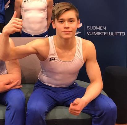 Name: Akseli Karsikas Age: 14 Club: Oulun Pyrintö All around bronze U14 nordics
