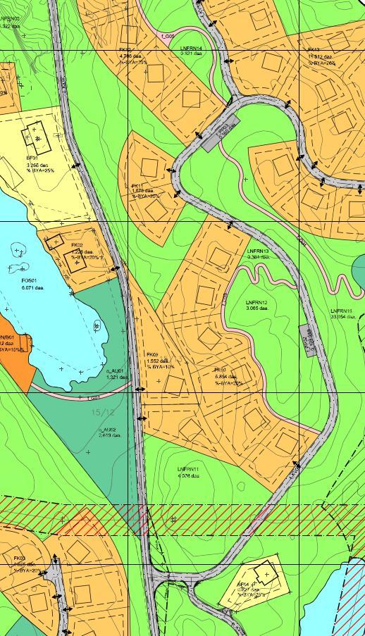 Endringane i plankart Ein har oppdatert det eksisterande plankartet med endringane for mindre endring/reguleringsendring.