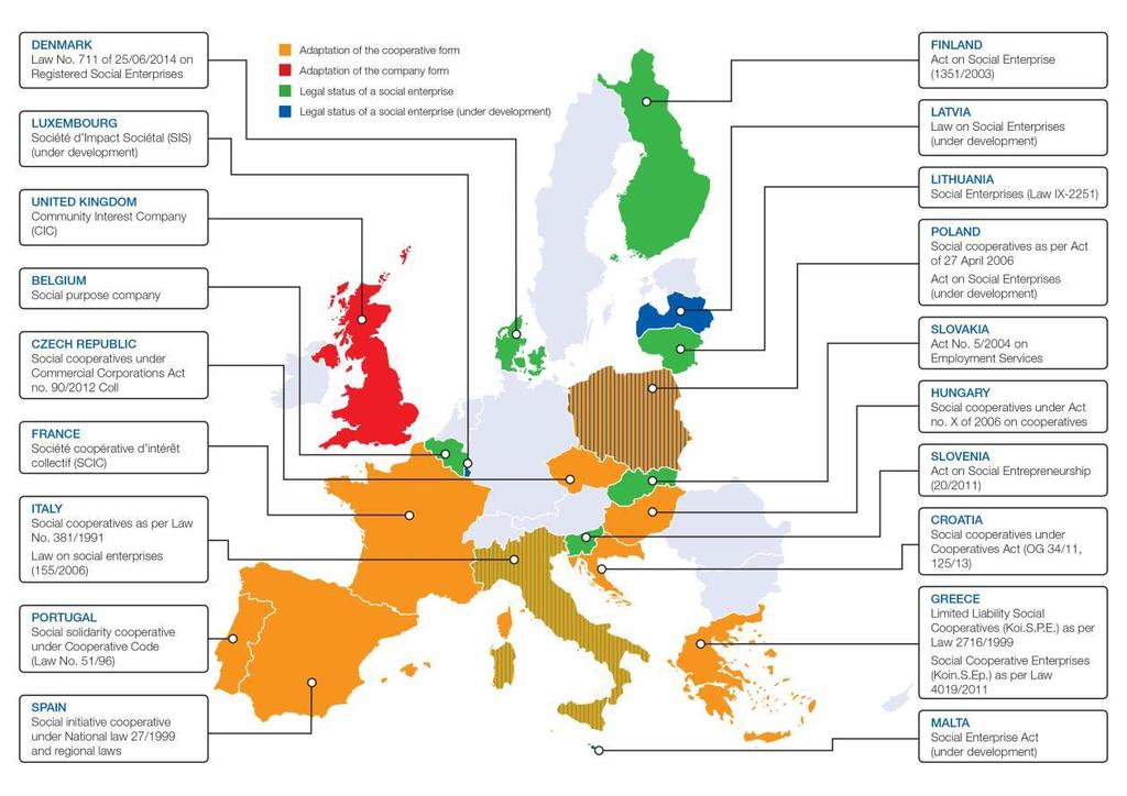 Kartlegging av sosiale virksomheter i Europa