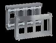 beskyttende deksel med en låsesylinder kan installeres på veggbokser med 3 og 4-moduler (KMA301