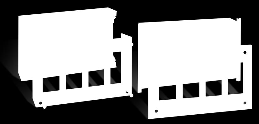 Ø 20mm Tilpasset Ø 25mm med spesifikke innganger for rør og/ Tilpasset minikanal 65