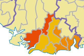 77% av innbyggerne får ny kommune Møre og Romsdal 14 kommuner slås sammen 46% av