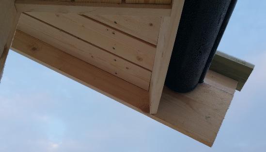 Forkantbord monteres på takstol ende( 21x223) Det ytterste