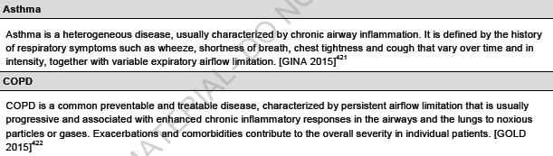 Definisjonar: astma, KOLS, ACO ACO (ikkje def, men beskrivelse for klinisk bruk) karakterisert ved kronisk