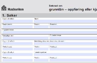 Søknad og vedlegg Søknad om gunnlån (oppføring eller kjøp) skjema HB 7.S.15 Tilvisningsavtale signert (ev skriftlig bekreftelse fra kommunen) Samarbeidsavtale signert Firmaattest (Ikke eldre enn 3